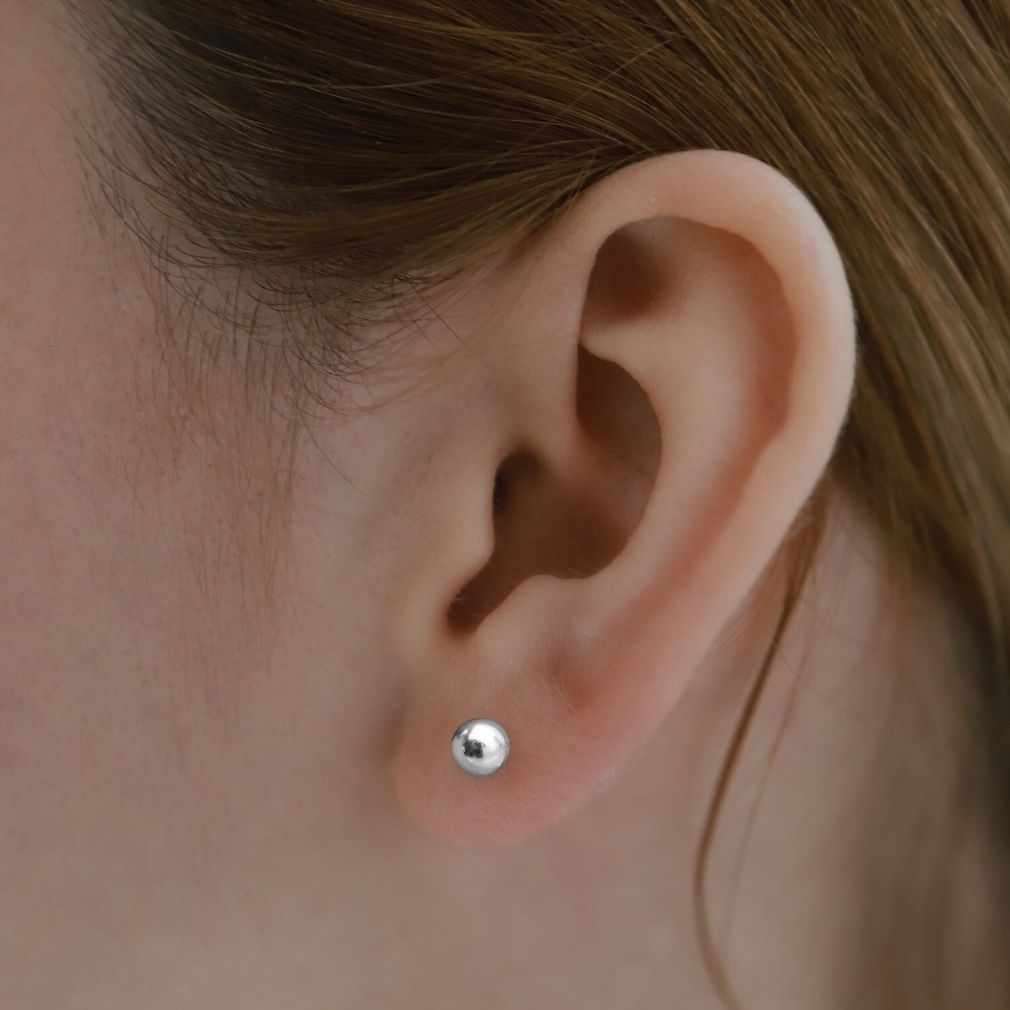 S925 Sterling Silver Stud Earrings Round Ball Women Girls Jewellery Gift UK NEW3