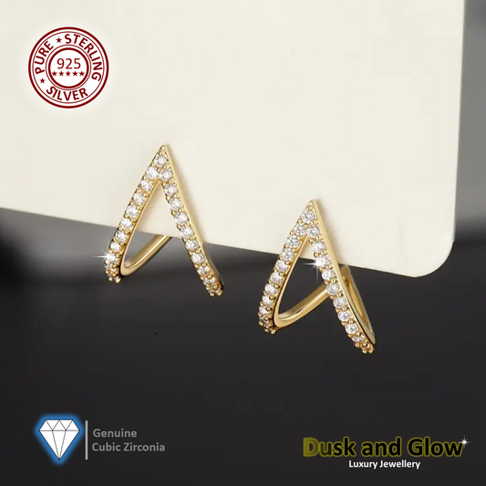 Solid 925 Sterling Earrings CZ Fashion Women Ladies Girls Wedding Gift UK NEW2
