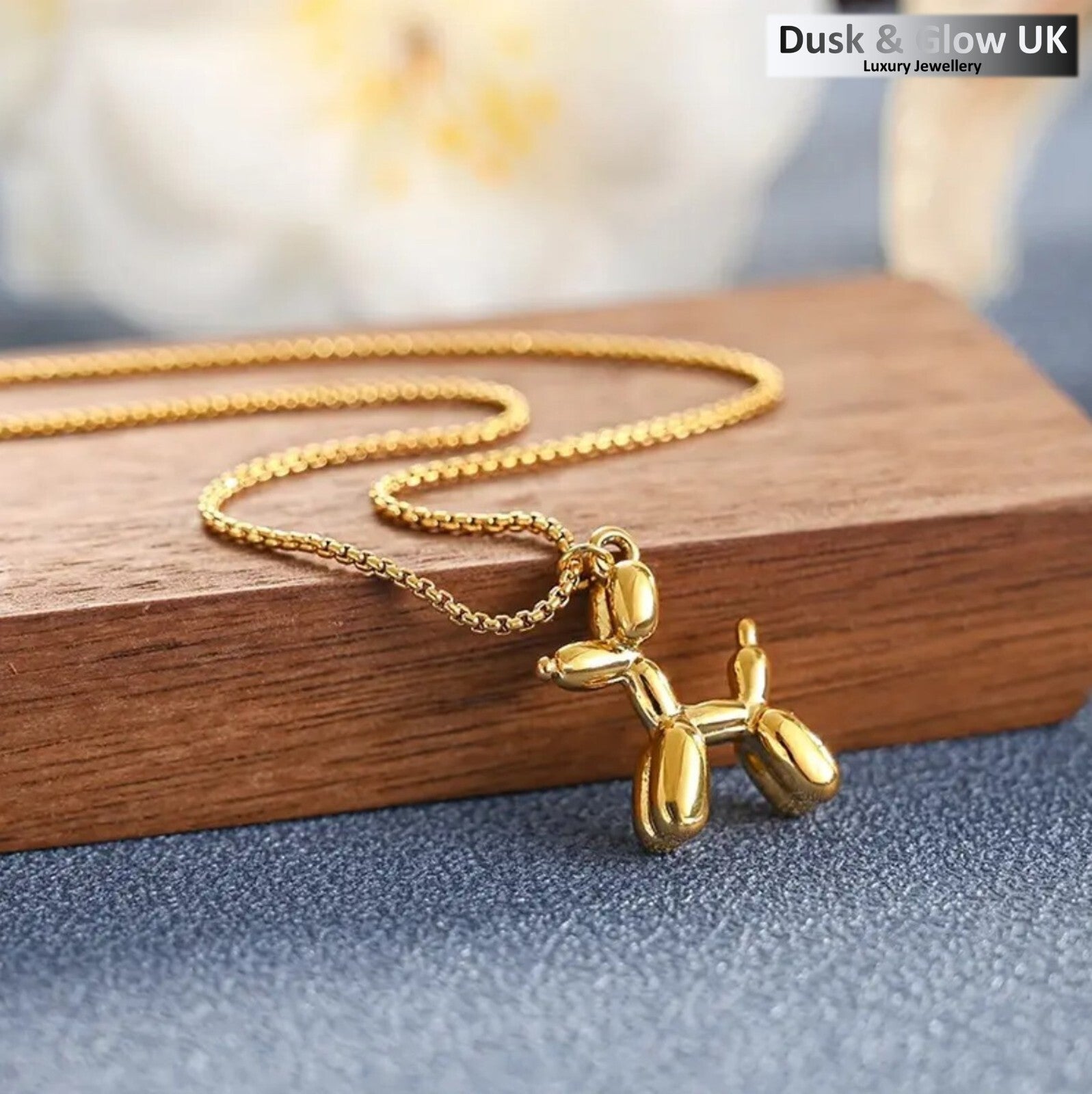 Dog Charm Necklace Pendant Luxury Women Ladies Girls Jewellery Gift UK NEW0
