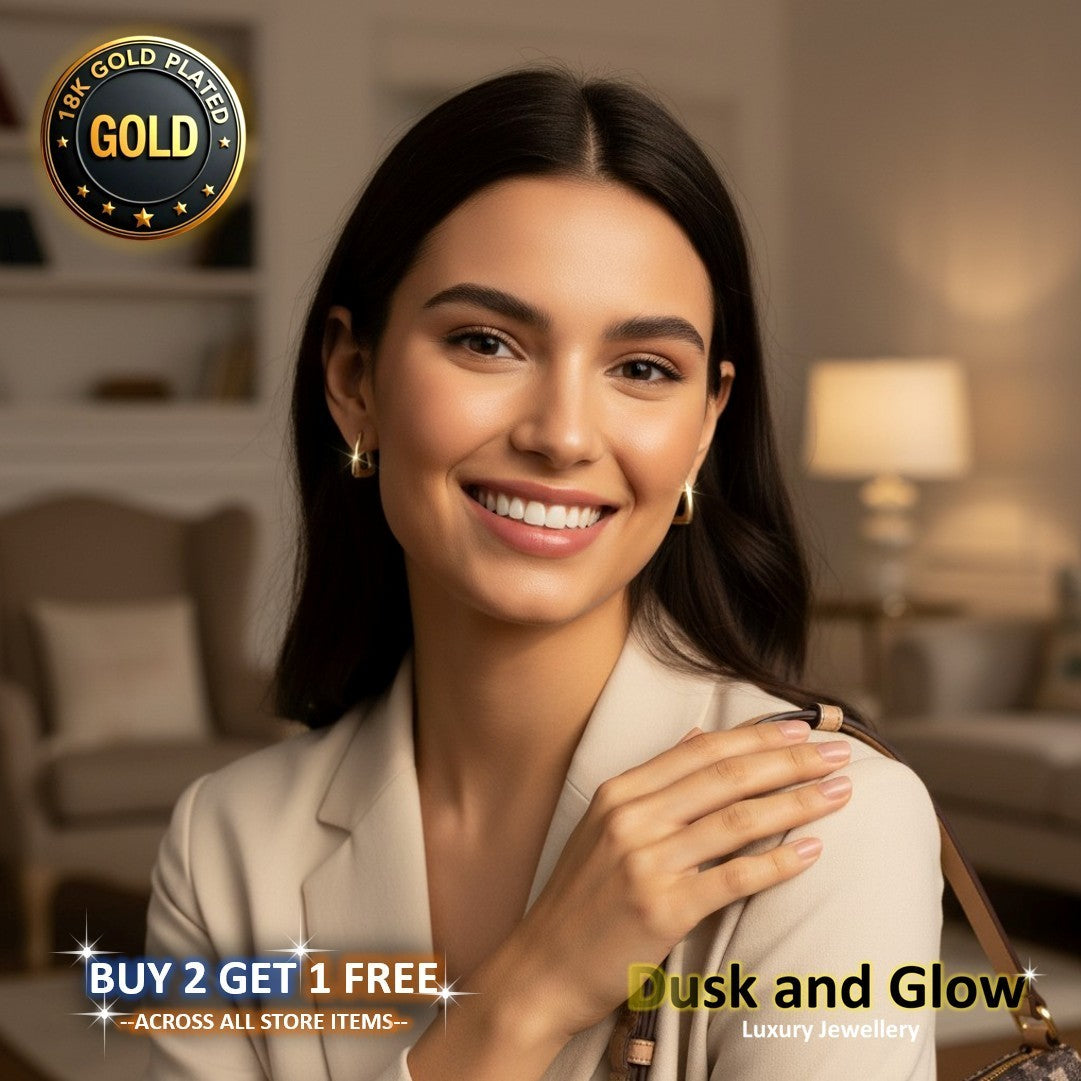 UK Womens Gold Hoop Earrings Genuine 18K Plating Ladies Girls Jewelry Gift NEW3