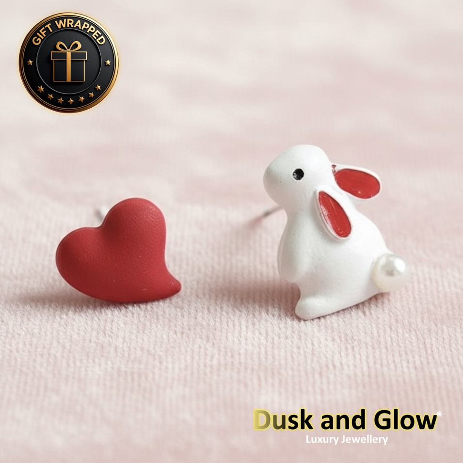 Cute Animal Stud Earrings Faux Pearl Womens Ladies Girls Jewellery Gift UK NEW1