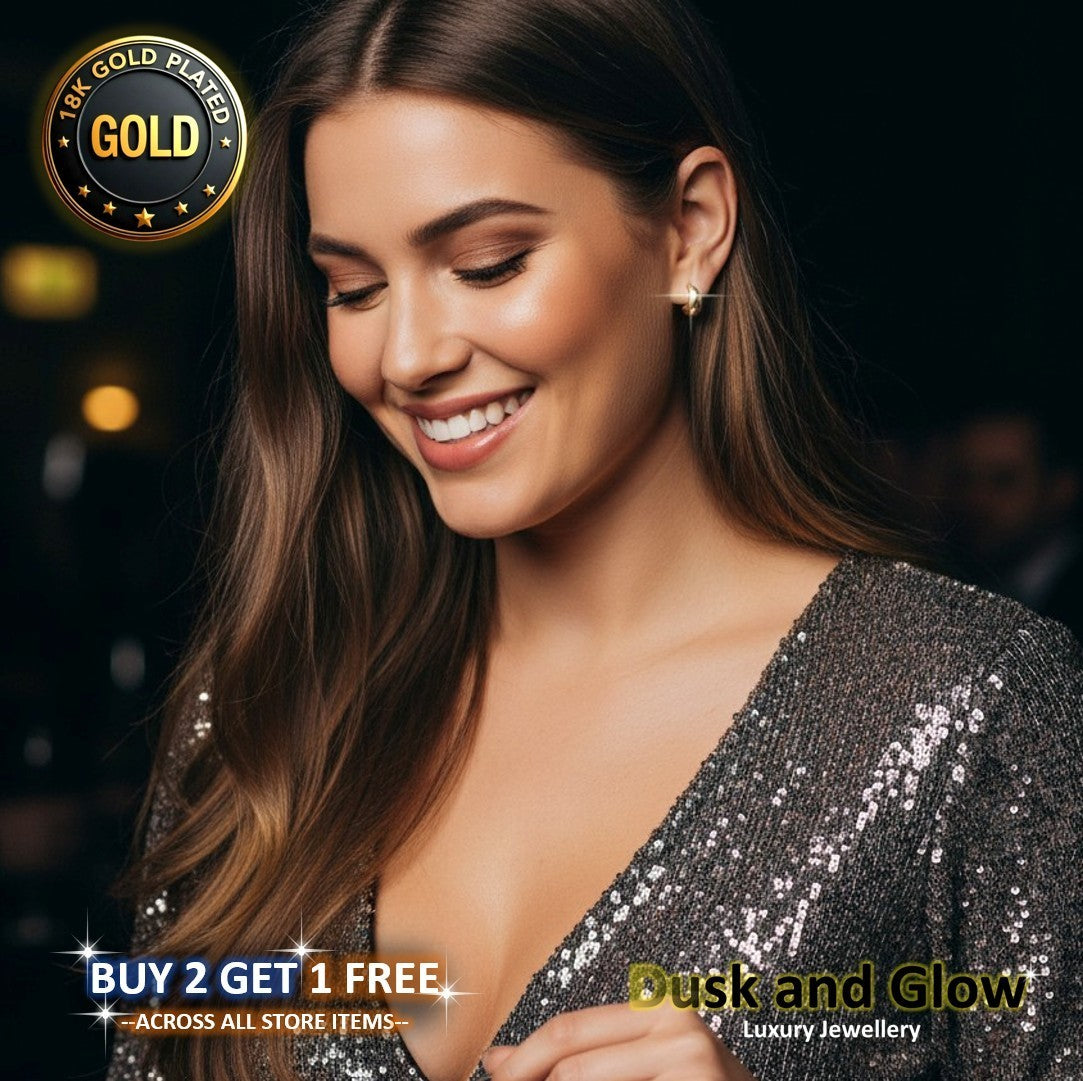 UK Womens Gold Hoop Earrings Genuine 18K Plating Ladies Girls Jewelry Gift NEW3