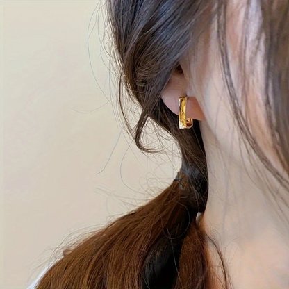 Gold Huggie Hoop Stud Earrings Solid 925 Sterling Silver Women Jewellery Gift UK5