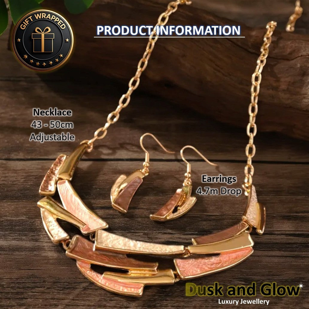 Beautiful Bohemian Style Jewellery Set Necklace Drop Earring Wedding Gift UK NEW2