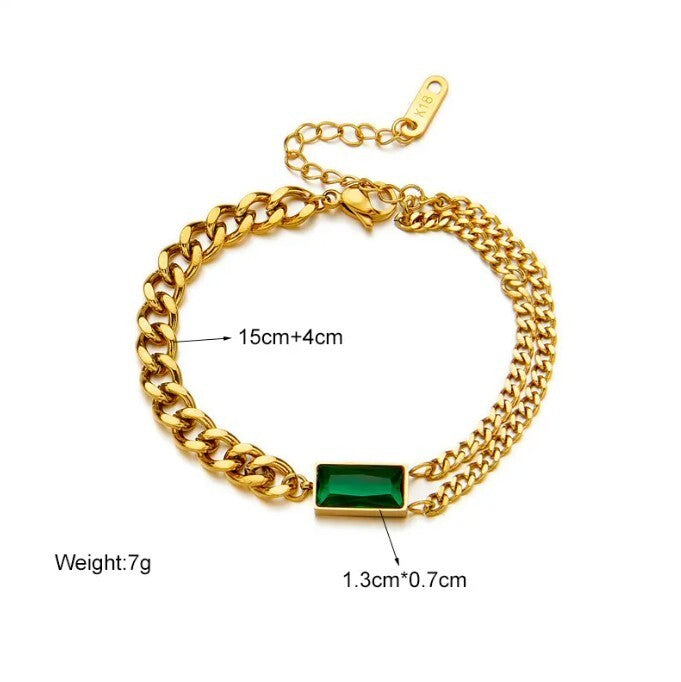 18K Gold Plated Bracelet Curb Chain Link Figaro Women Ladies Jewellery Gift UK4