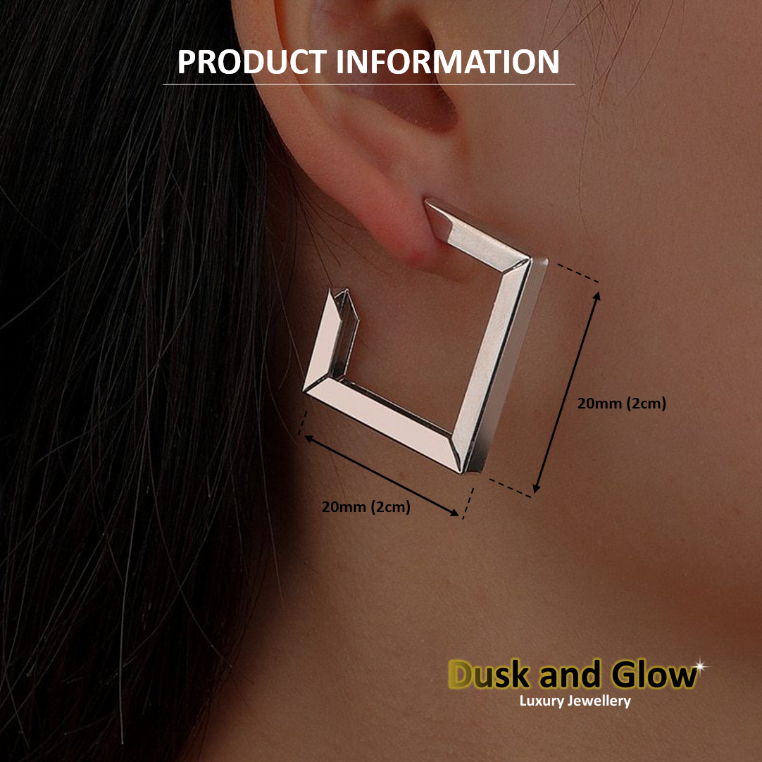 Silver Hoop Stud Earrings Women Ladies Design Fashion Girl Jewellery Gift NEW UK3