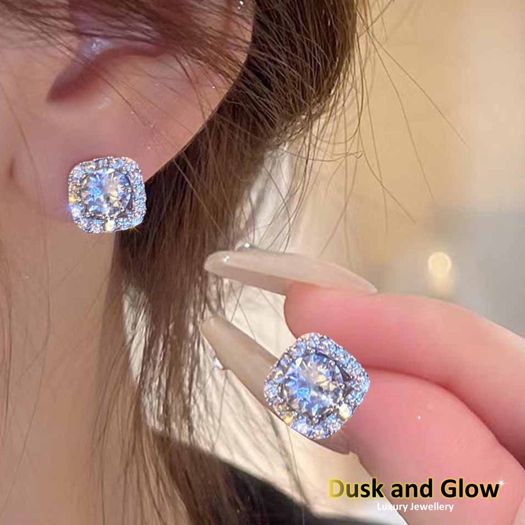 Women Zirconia Stone Stud Earrings Ladies Fashion Girls Jewellery Gift UK NEW2