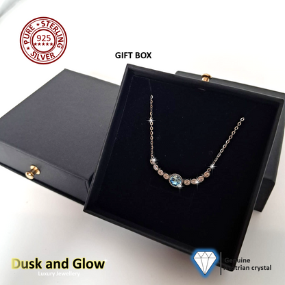 Solid 925 Sterling Silver Bracelet Crystal Luxury Women Ladies Girls Gift UK NEW3