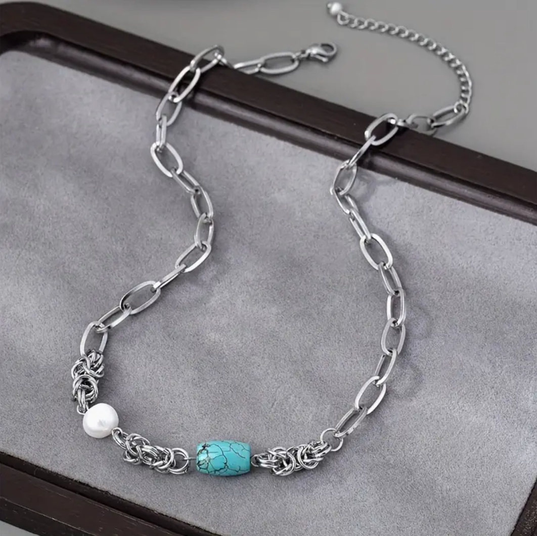 Natural Stone Freshwater Pearl Necklace Gift Women Ladies Girl Jewellery UK NEW2