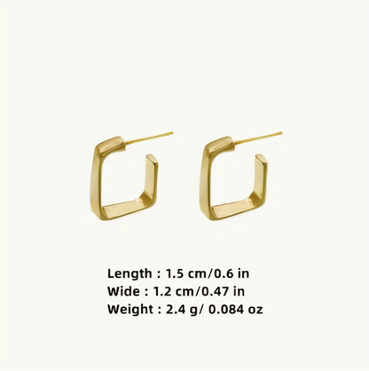 Gold Huggie Hoop Stud Earrings Solid 925 Sterling Silver Women Jewellery Gift UK7