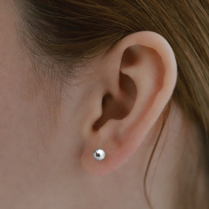 S925 Sterling Silver Stud Earrings Round Ball Women Girls Jewellery Gift UK NEW3
