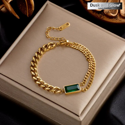 18K Gold Plated Bracelet Curb Chain Link Figaro Women Ladies Jewellery Gift UK0
