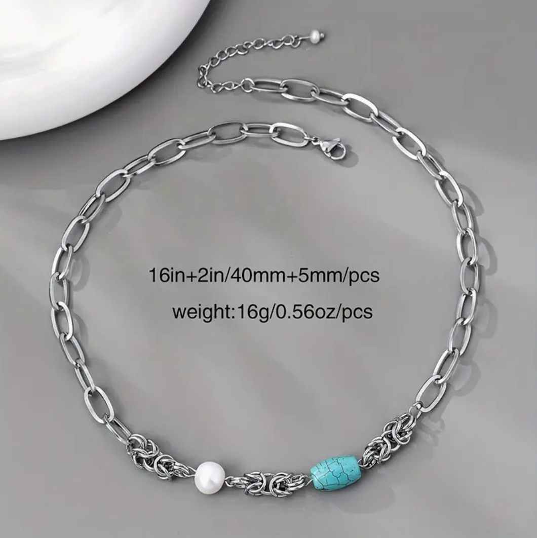 Natural Stone Freshwater Pearl Necklace Gift Women Ladies Girl Jewellery UK NEW4