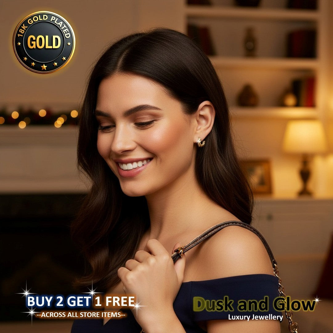 UK Womens Gold Hoop Earrings Genuine 18K Plating Ladies Girls Jewelry Gift NEW3