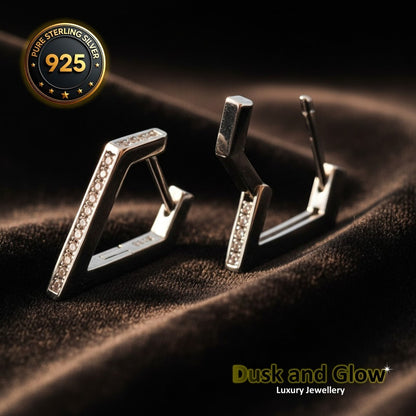 Moissanite Stone Huggie Hoop Earrings Pair Solid 925 Sterling Silver Gift UK NEW4