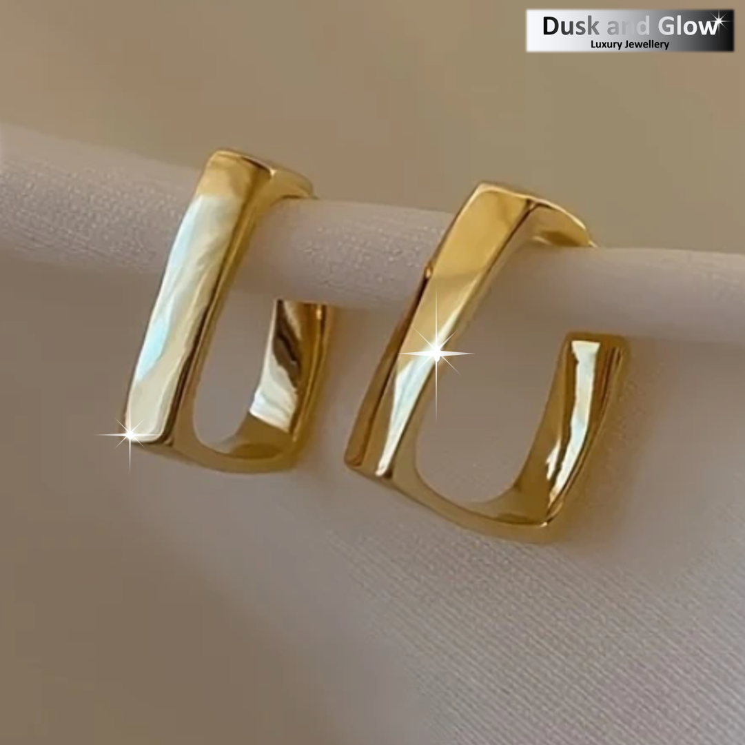 UK Women Gold Huggie Hoop Stud Earrings Simple Fashion Ladies Jewellery Gift NEW3