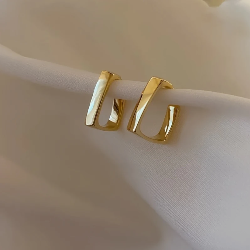 Gold Huggie Hoop Stud Earrings Solid 925 Sterling Silver Women Jewellery Gift UK6