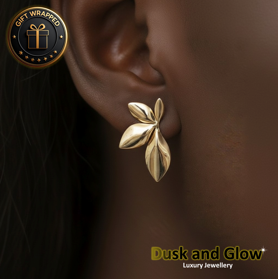 Gold Dangle Drop Stud Earrings Statement Womens Ladies Girl Jewelry Gift NEW UK3