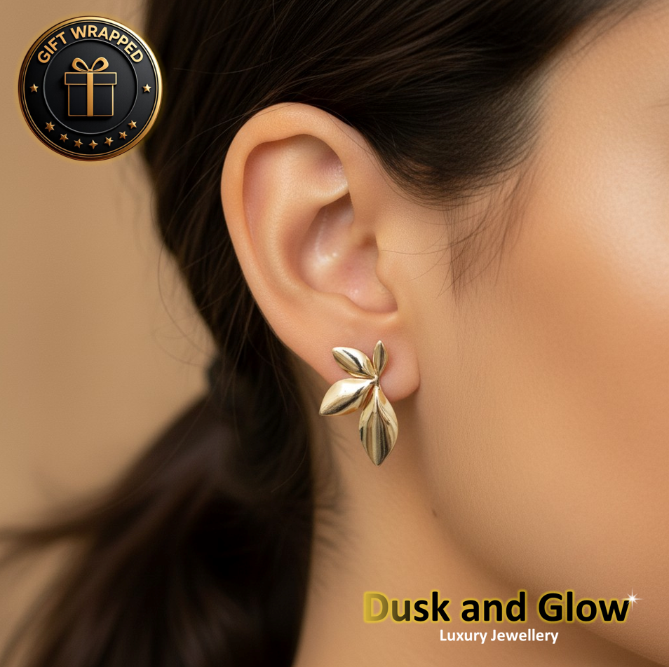 Gold Dangle Drop Stud Earrings Statement Womens Ladies Girl Jewelry Gift NEW UK2