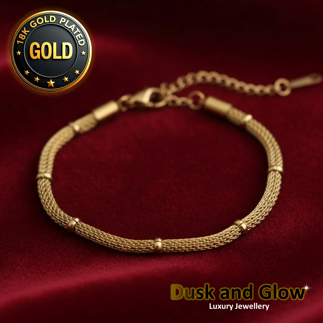 18ct Gold Plated Luxury Bracelet Minimalist Designer Fashion Women Girls UK NEW3