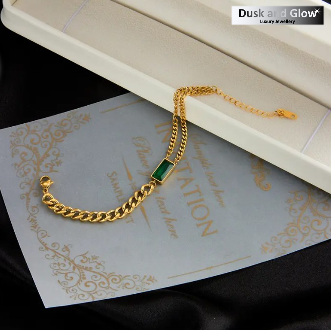 18K Gold Plated Bracelet Curb Chain Link Figaro Women Ladies Jewellery Gift UK2