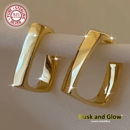 Gold Huggie Hoop Stud Earrings Solid 925 Sterling Silver Women Jewellery Gift UK0