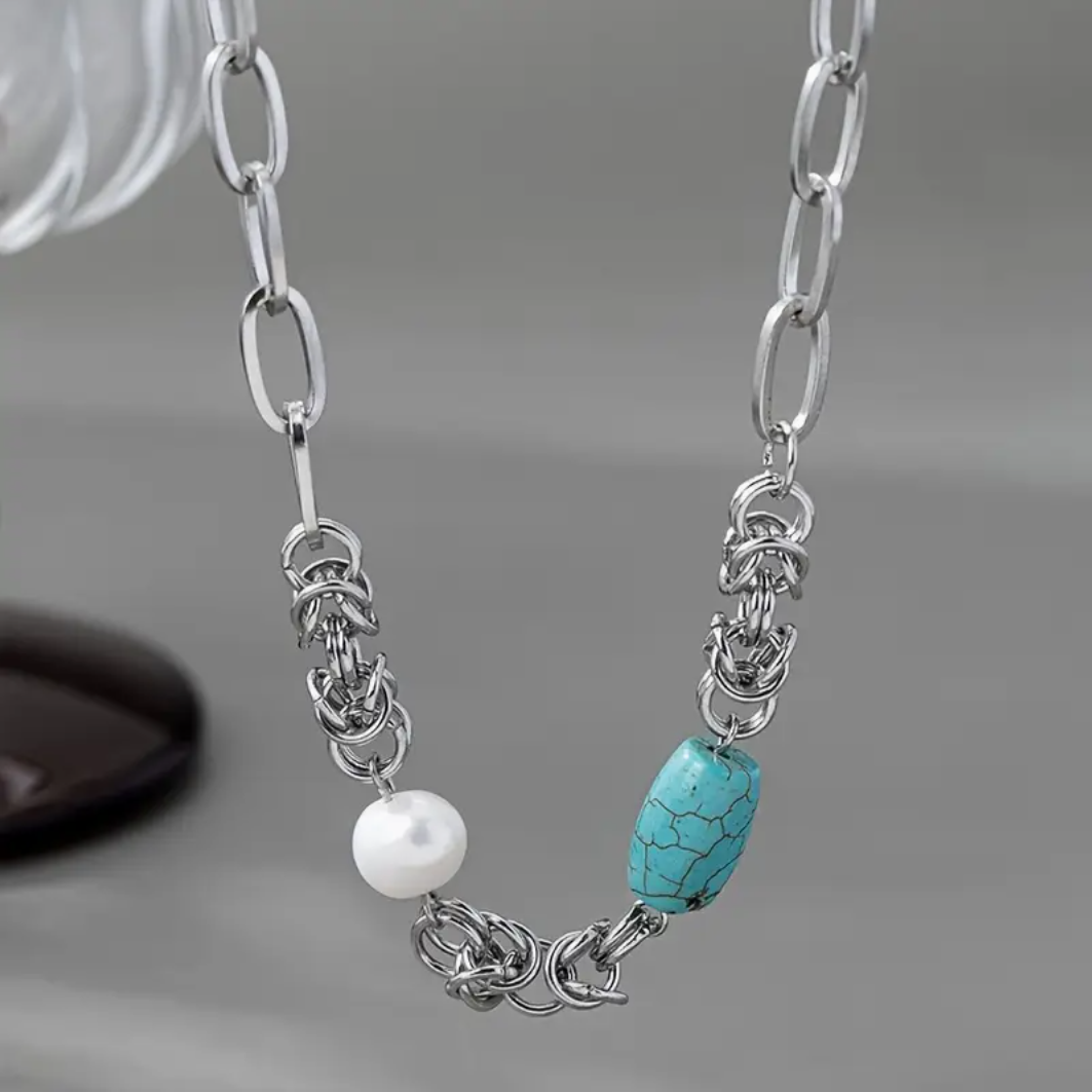 Natural Stone Freshwater Pearl Necklace Gift Women Ladies Girl Jewellery UK NEW3