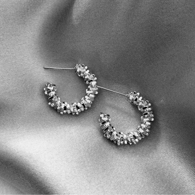 UK Women Ladies Fashion Silver Hoop Stud Earrings Girls Jewellery Party Gift NEW3