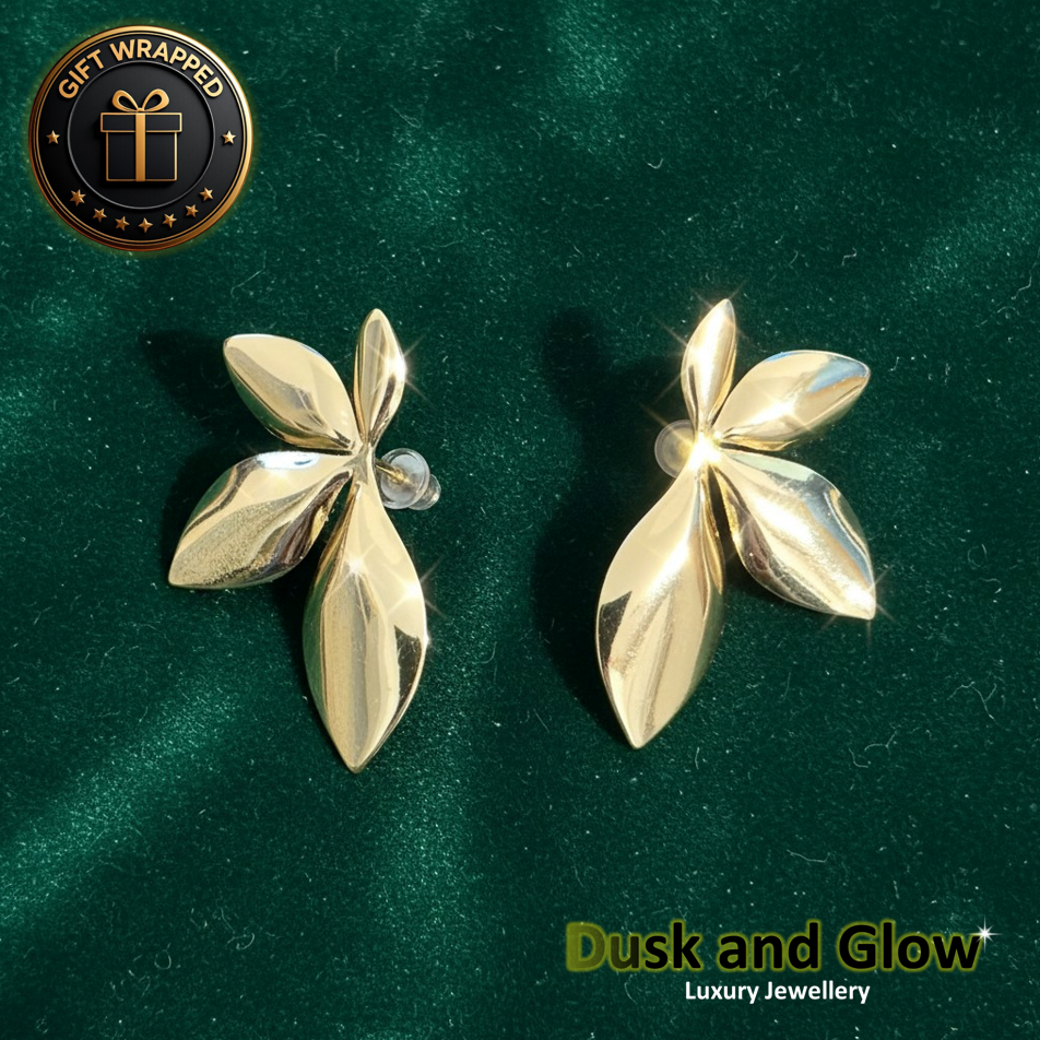 Gold Dangle Drop Stud Earrings Statement Womens Ladies Girl Jewelry Gift NEW UK4