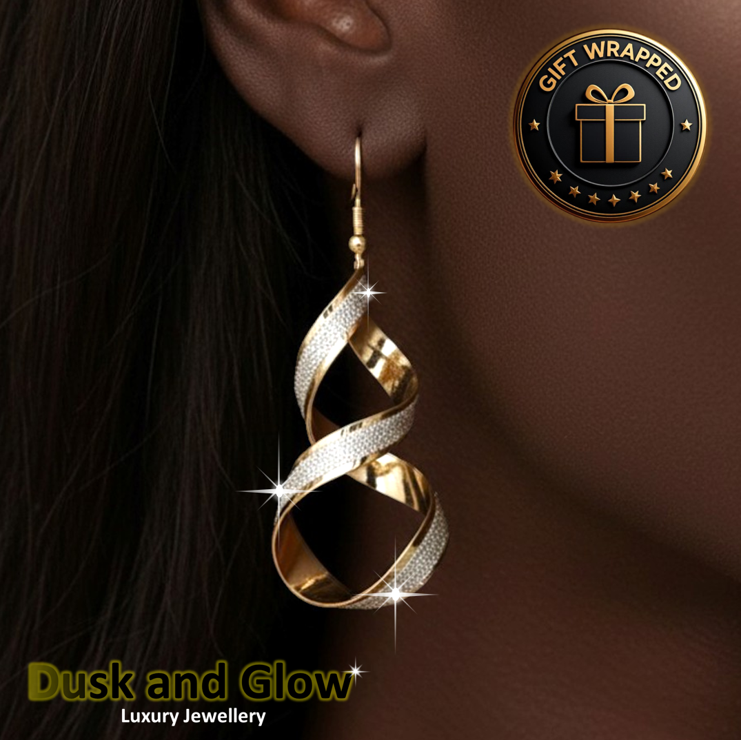 Luxury Gold Silver Dangle Drop Earrings Shimmering Statement Tassel Design0