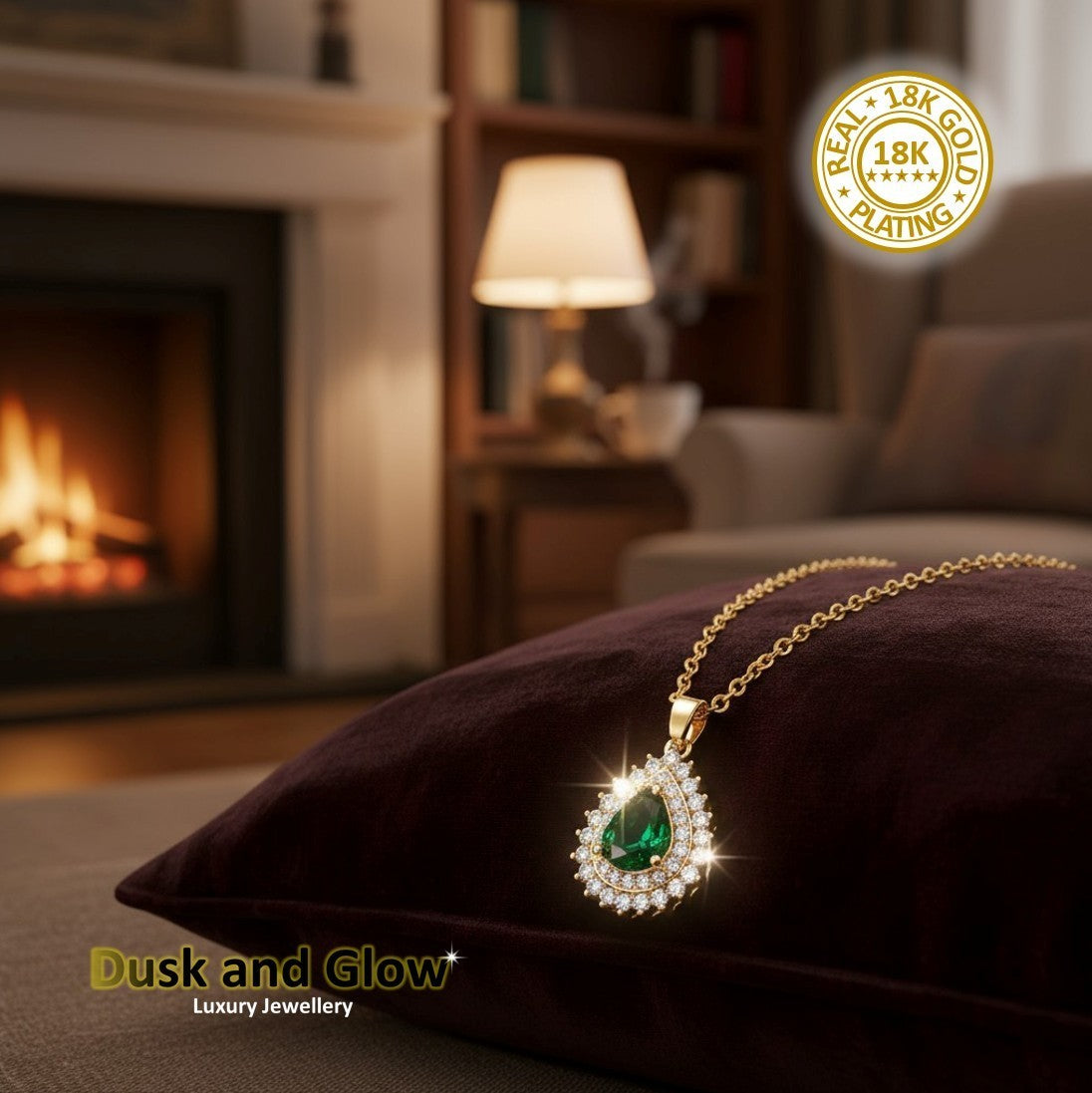 UK Women Gold Necklace Pendant Ladies Girls Jewellery Wedding Gift CZ BRAND NEW5