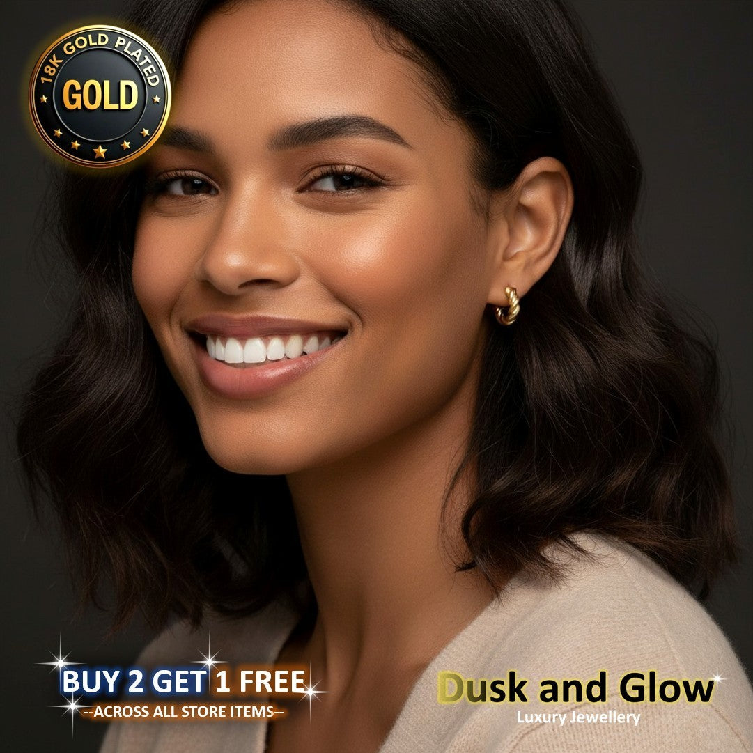 UK Womens Gold Hoop Earrings Genuine 18K Plating Ladies Girls Jewelry Gift NEW2