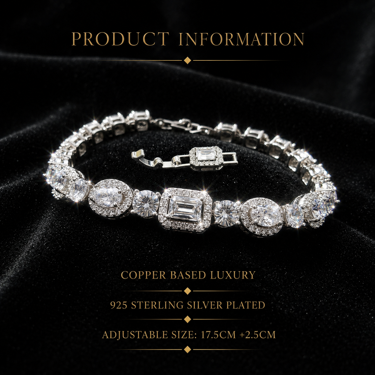 Stunning Halo Tennis Bracelet Stack