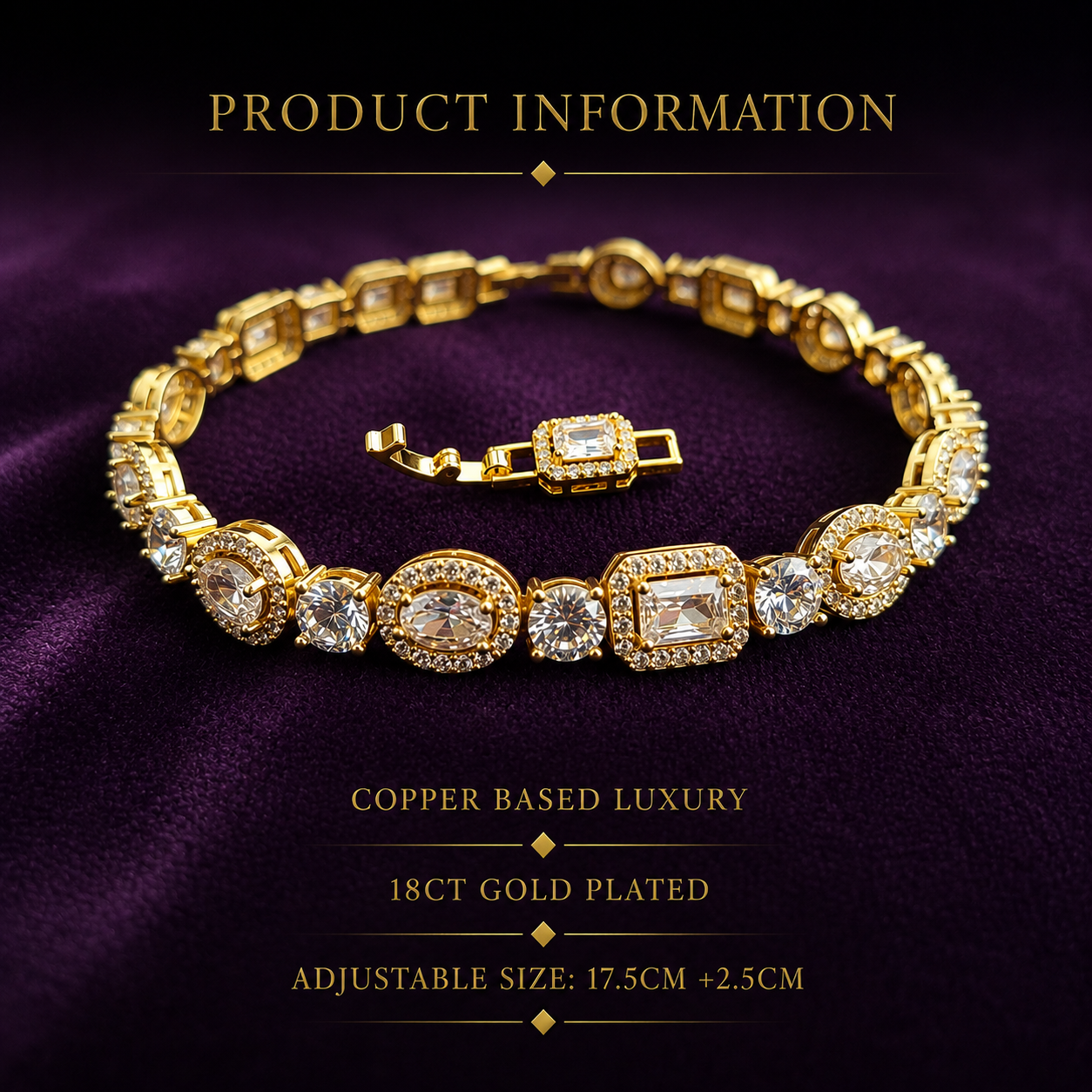 Stunning Halo Tennis Bracelet Stack