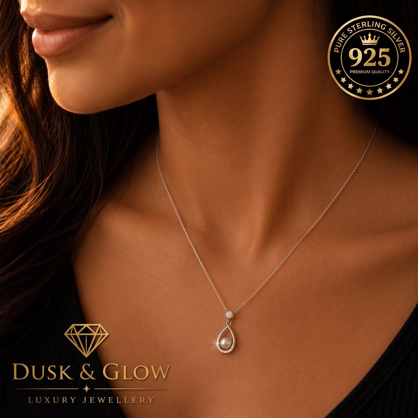Silver Freashwater Pearl Necklace Pendant