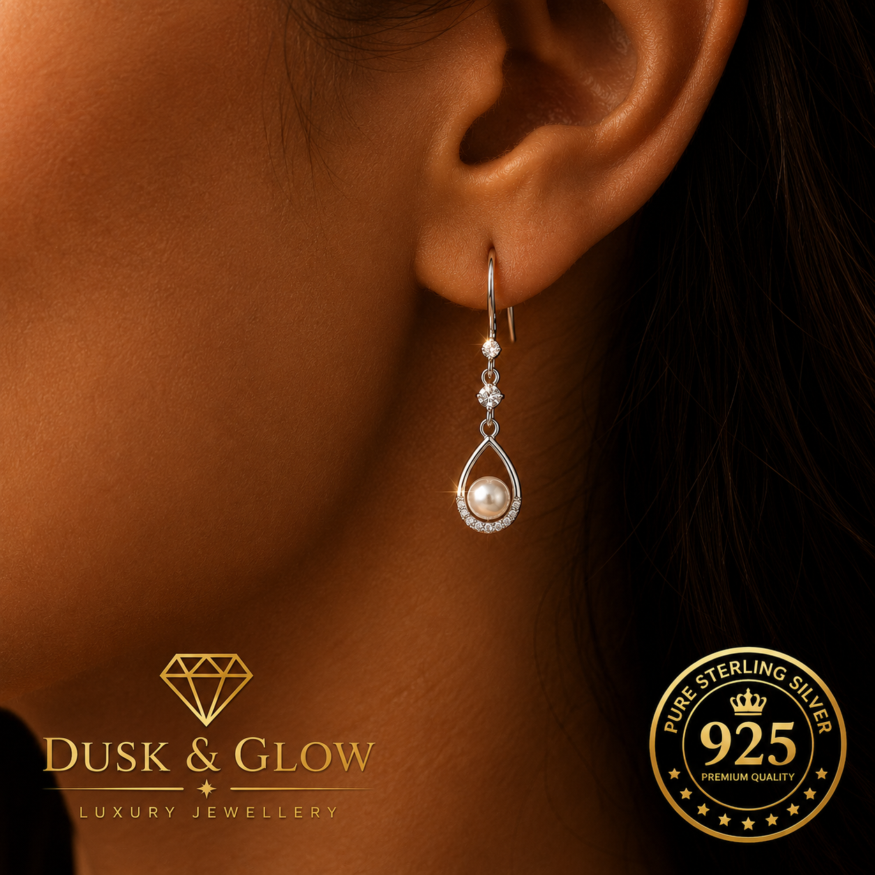 Sterling Silver Freshwater Pearl Drop Earrings