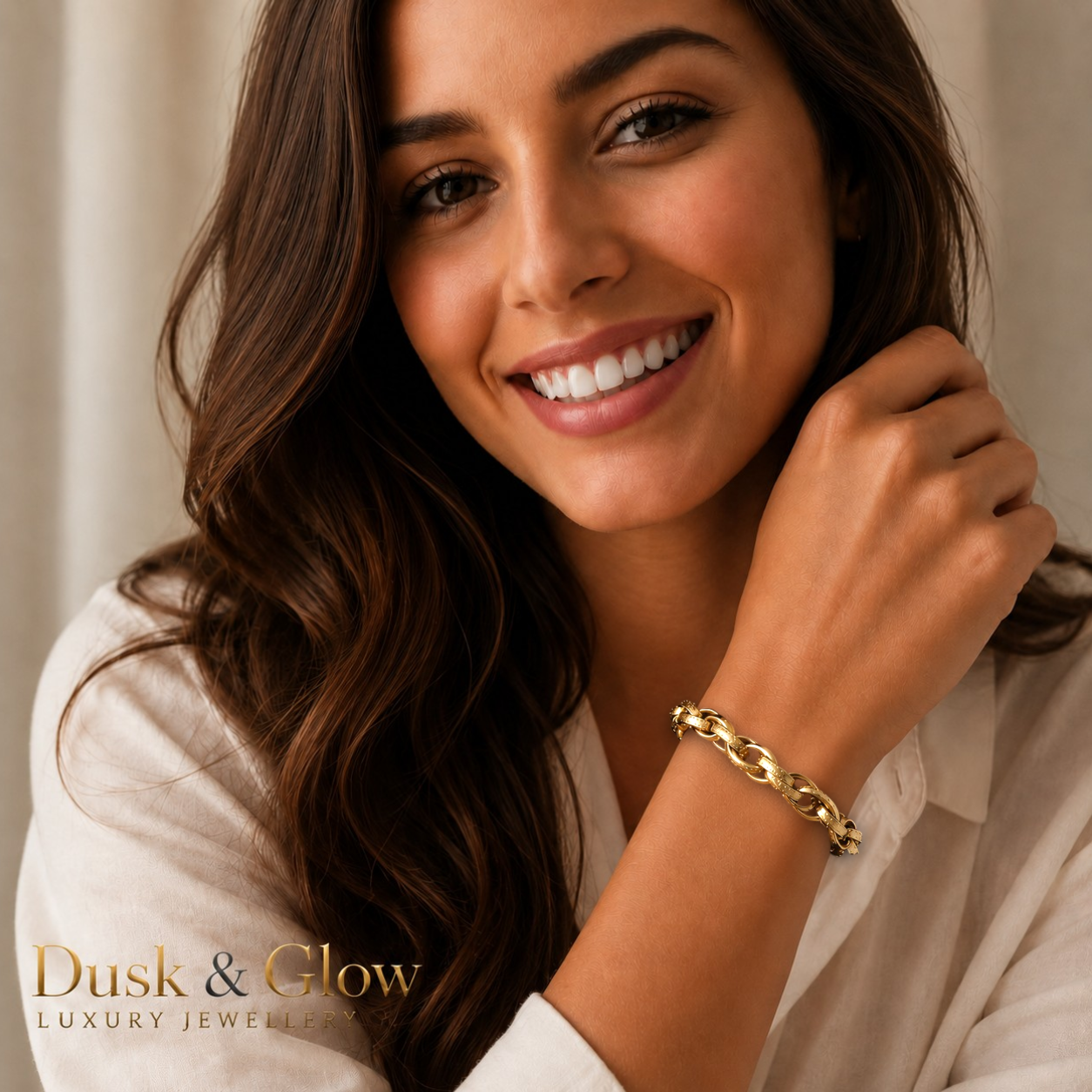 18ct Gold Plated Embossed Bracelet