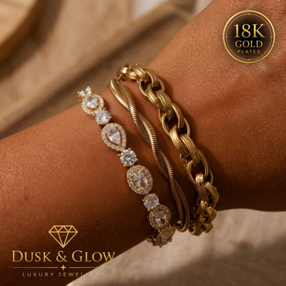 Luxury 18ct Gold Bracelet Stack